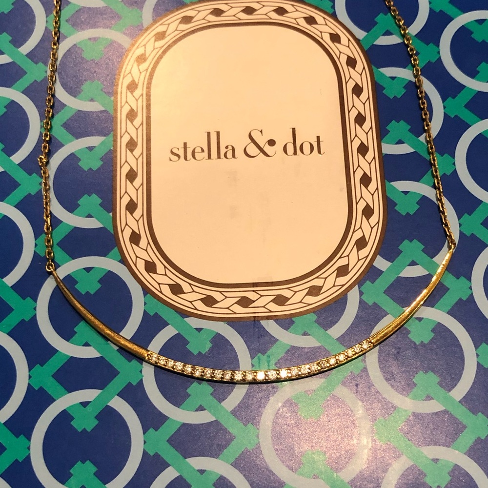 Stella & Dot Crystal Bar Necklace